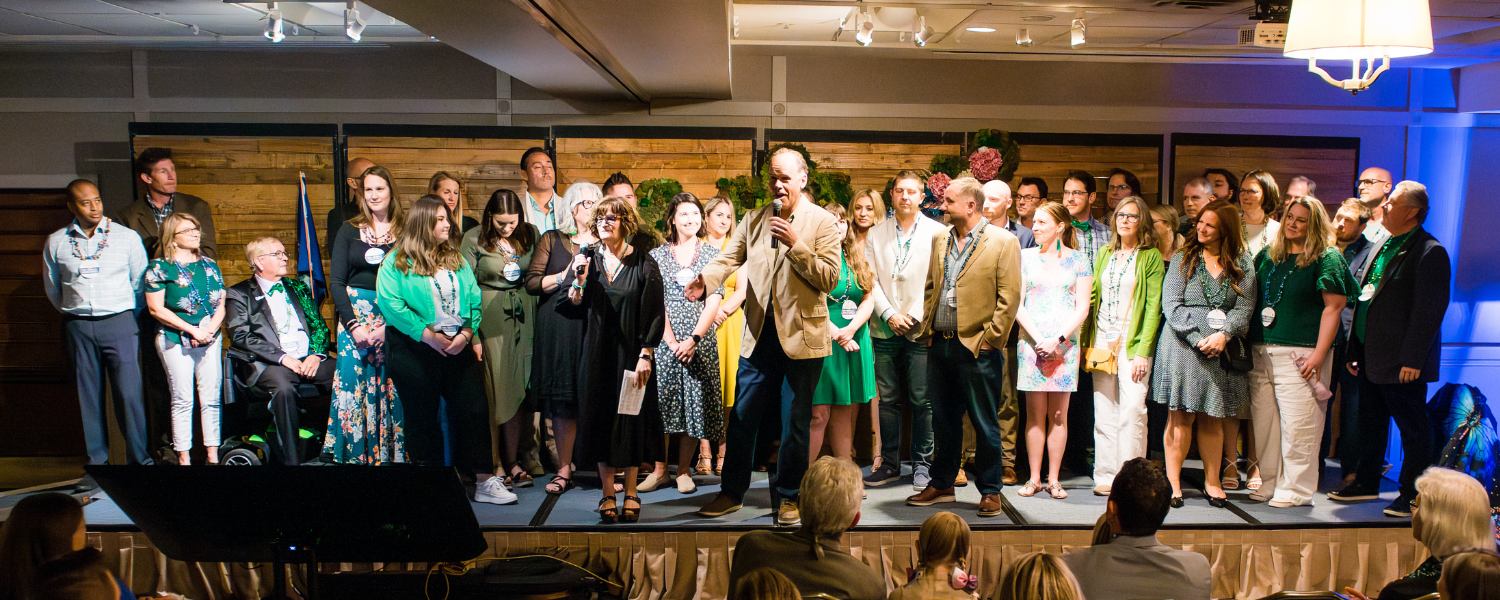 Large group on stage