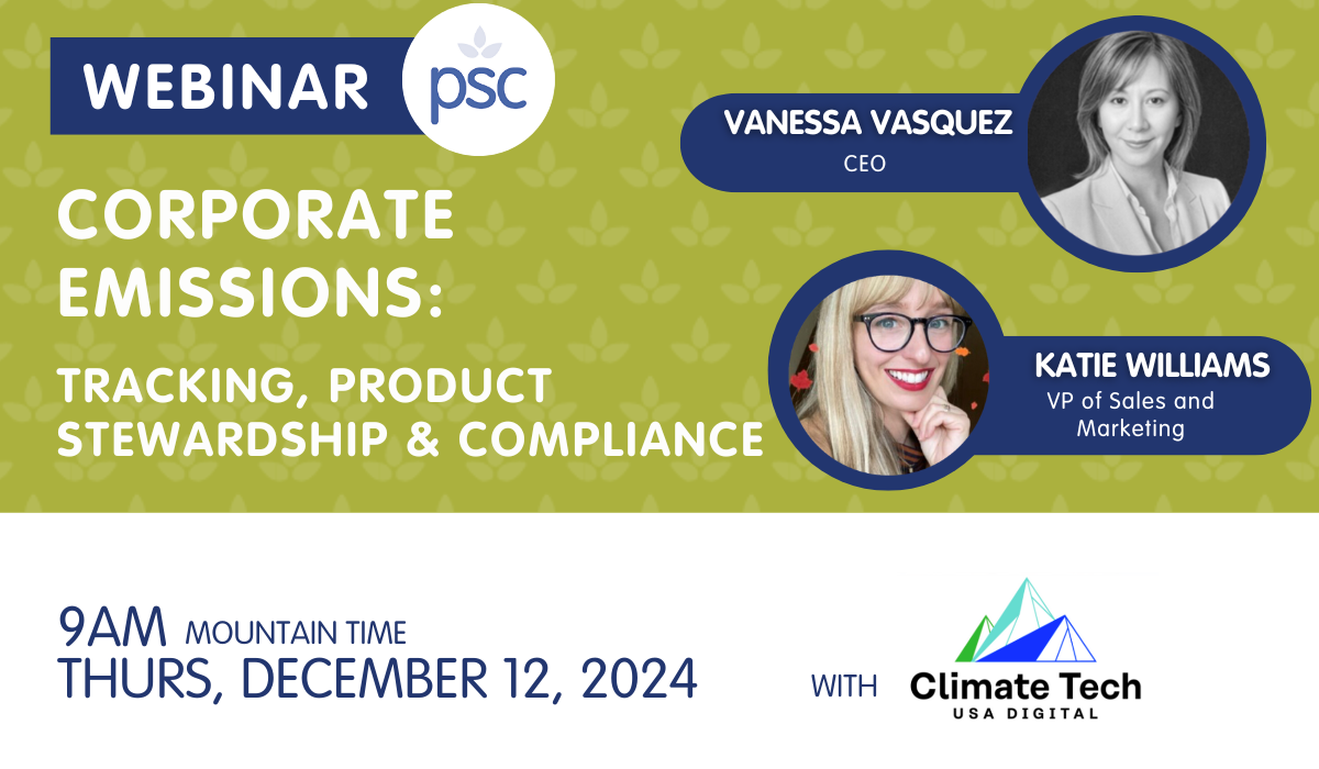 Corporate Emissions Tracking, Product Stewardship & Compliance